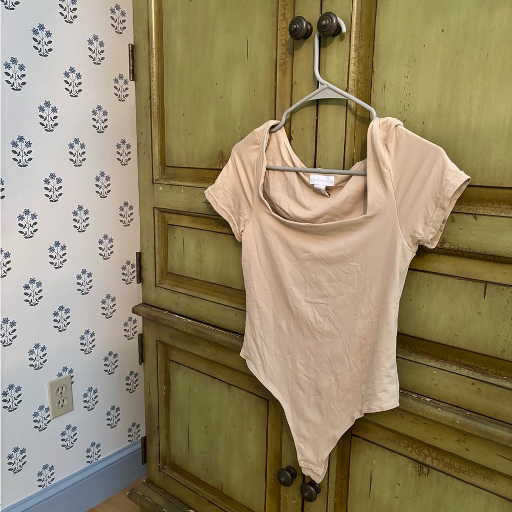 House of Harlow 1960 Pink Asymmetrical Fitted Bodysuit